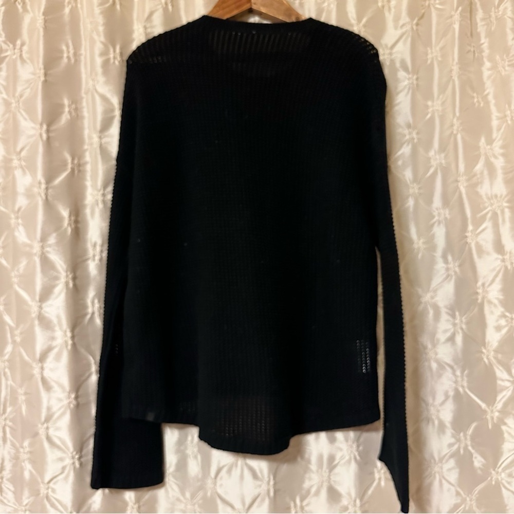 Lululemon Black Easy Embrace Long Sleeve Open Knit Sweater - Picture 7 of 15